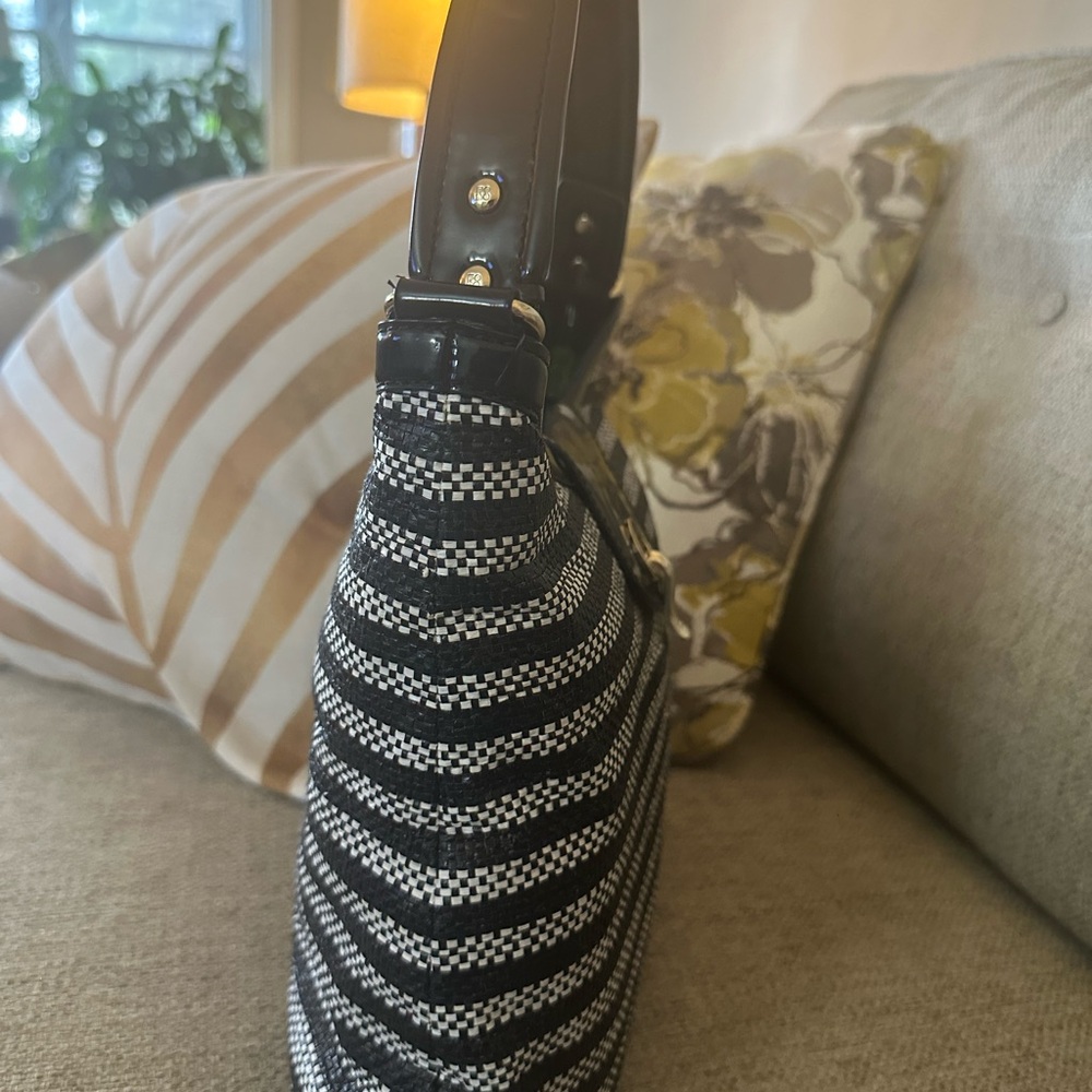Kate Spade Black and White Striped Tote - Picture 8 of 15
